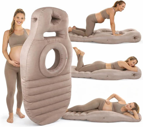 Lopecom Pregnancy Inflatable Pillow with a Hole, Prone Support Maternity Air Mattress with