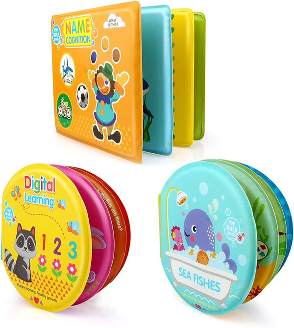 Baby Bath Toys, Nontoxic Bath Books for Babies Bath Time, Bathtub Toys for Toddlers 6 to 18 Months, Soft Educational