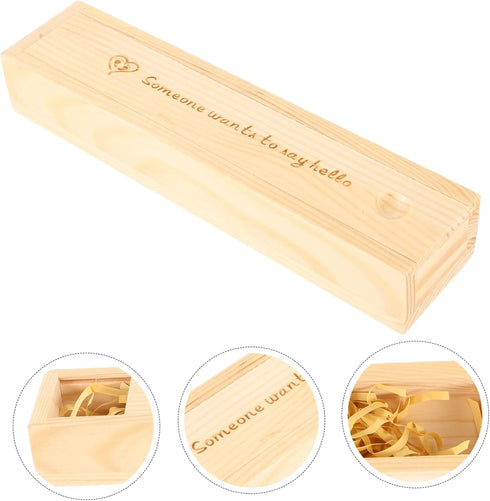 Garneck Lidded Pregnancy Test Case Wooden Pregnancy Test Keepsake Box for Parents Delicate Organizer for Cherished