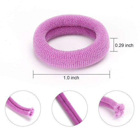 200PCS Soft Hair Elastics and Toddler Hair Ties, Mini Ponytail Holders in 10 Colors, 1 Inch Diameter