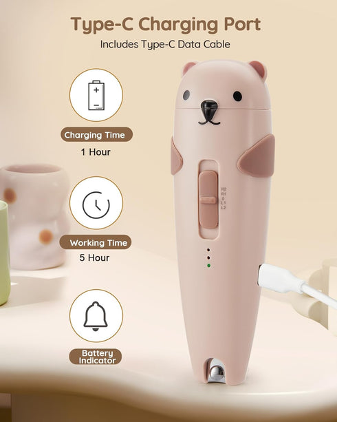Cozy Newborn Bear Swaddle Blanket & Baby Grooming Kit - Soft