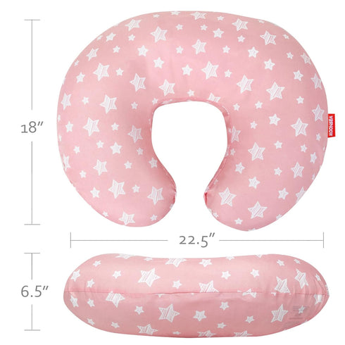 Pink Star Nursing Pillow Cover - Soft & Snug Fit for Boppy