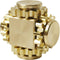 Fidget Cube Spinner - Linkage 4 Gears Figity Spin Finger Games, Metal Brass with Smooth Bearings, Small Premium Toy