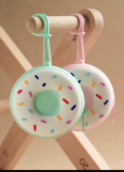 snug toto Baby Pacifier Holder Case BPA-Free Silicone Donut Design | Travel Pacifier Case for Diaper Bag Essentials