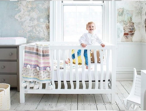 Linens Limited 100% 800 Count (28" 52") 14" Box Pleated Crib Bed Skirt Premium Cotton Thread Nursery Crib Toddler