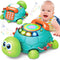 Jyusmile Baby Toys 6 to 12 Months, Musical Turtle Crawling Infant Toys,