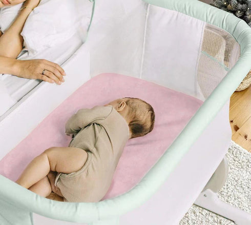 4 Pack 21" 35", Bassinet Sheets x Compatible with Besrey, Foalom, MiClassic, Milliard and Large Bassinet Mattress, Soft
