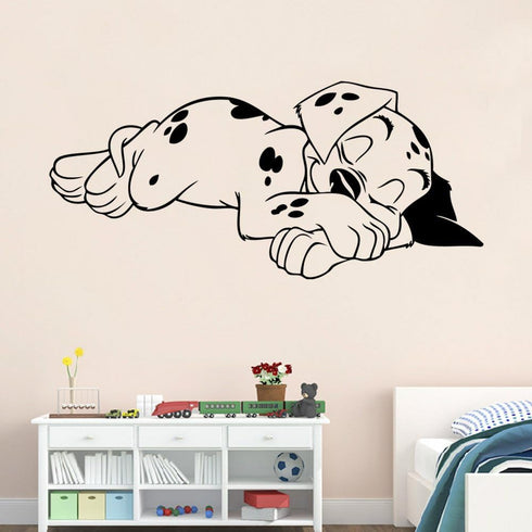 BooDecal Spotty Dog Dalmatian Vinyl Wall Decals, Cute Puppy for Baby Nursery, 22 x 10 inches