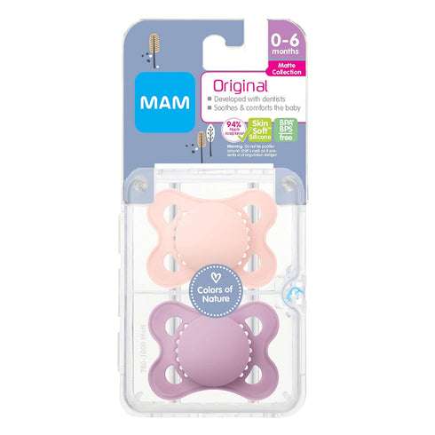 MAM Set (9-Piece) Newborn Essentials "Baby Essentials" Matte Gift & Original Matte Baby Pacifier, Nipple Shape Helps