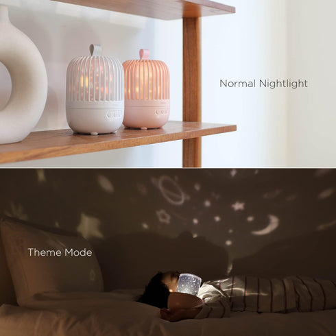 360 4 8 9 1200mAh mooas Rotating Projector Melody Nightlight (White), Rotating Nightlight, Wonderland Night Light