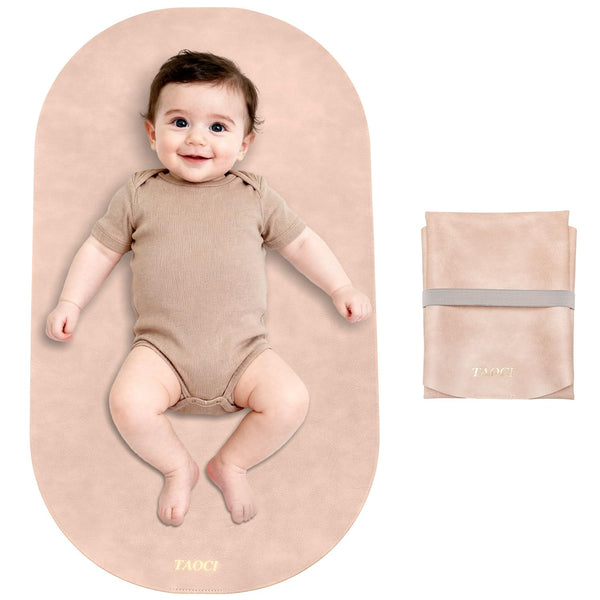 Diaper Changing Pad, Wipeable Portable Changing Pad, Baby Change Mat, Waterproof Vegan