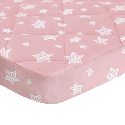 Pack 39"27"5" Pack and Play Sheets Fitted, Breathable Thick Playard Lovely Print Cover Compatible with Graco n Play
