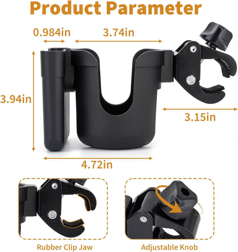 Vekniqo Cup Holder for Stroller Compatible with Evenflo with Phone Holder,Wagon Accessories Compatible