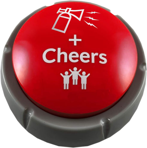 Airhorn Can Sound Button with Applause and Cheers, Funny Easy Button, Noise