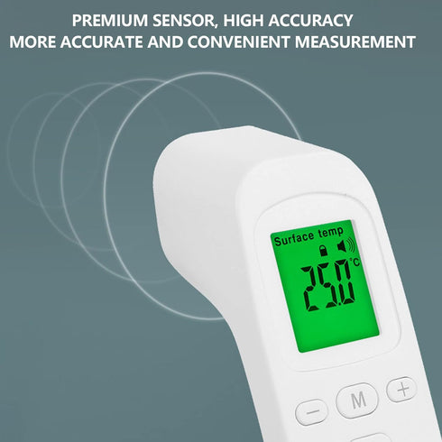 Forehead Digital Thermometer for Adults and Baby, Non-Infrared with Accurate Reading, High Temperature Alarm, Memory