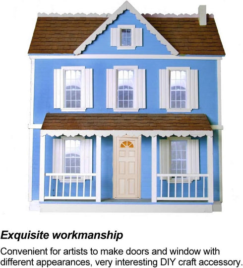 Dollhouse Door, 1:12 Wooden Miniature Simulated Door Model Toy Accessory for Doll House