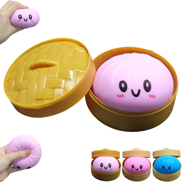 PMDYBY Dumpling Squishy Toy, Dumpling Squishy Mystery Box, Colorful Dumplings Stress Balls Fidget