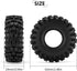 INJORA 1.0 S5 Swamp Stomper Crawler Tires, 2 Pack for TRX4M AX24 SCX24 FCX24 1/18 1/24 RC Crawler Car, 63 * 24mm