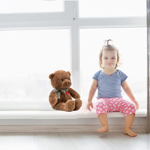 15” Teddy Bear with Heart - Cute Brown Stuffed Animal Plush Toy for Valentine's Day, Gifts for Girlfriend, Boyfriend,