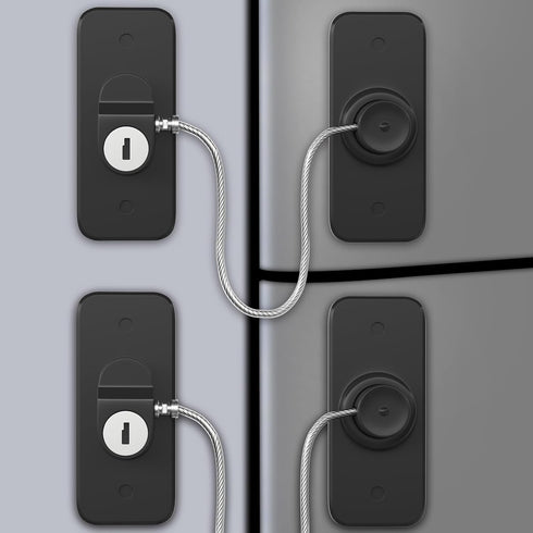 AOSITE Mini Fridge Locks for Kids, No Drill Refrigerator Locks for Child Safety, 2 Pack