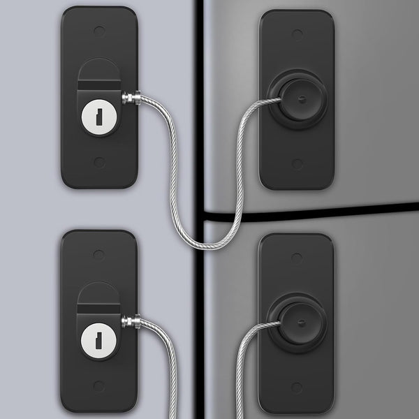 AOSITE Mini Fridge Locks for Kids, No Drill Refrigerator Locks for Child Safety, 2 Pack
