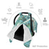 Hcpwzrf Dragonflies Teal and Leaves Baby Car Seat Cover & Nursing Cover - Breathable Stretch Multi-Use Cover