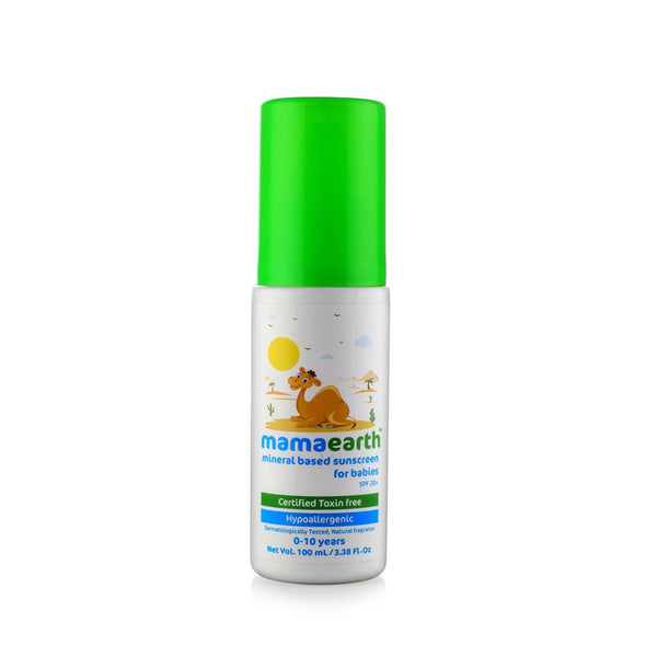 Mamaearth Mineral Based SPF 20+ Baby Sunscreen | Protects Against UV Rays
