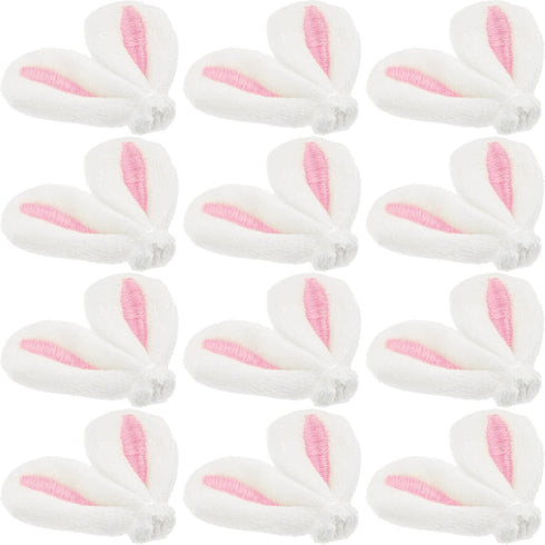 IMIKEYA Easter Bunny Ear Ornaments, 20pcs Rabbit Ear Hair Clip Accessories for DIY Craft Hair Jewelry Making