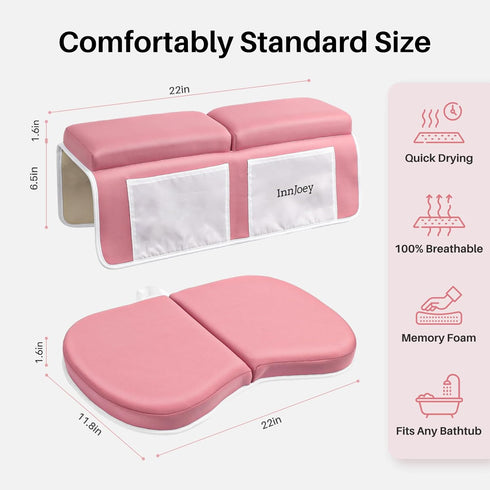 Elbow Set, 1.6'' Elbow Odor-Free Baby Bath Kneeler and Rest Pad Thick, Quickly Dry, Bathtub Kneeler Pad with Baby Toys