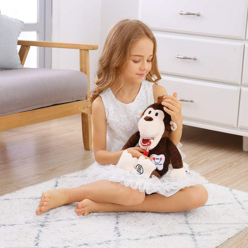 YOUYA Dental Tooth Fairy Puppet - Monkey Educational Plush Doll for Kids
