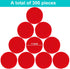 Coopay 300 Pieces Plastic Learning Counters, Bingo Chip Counting Discs for Math Practice and Poker Chips (Red Style 1)