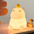BemeedLigt Hippo Night Light, Cute Silicone Squishy LED Lamp, Dimmable Nursery Nightlight, Rechargeable