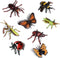 Odowalker 8 pcs Lifelike Assorted Plastic Insects Bugs Figures Realistic Sandbox 4" Butterfly,