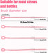 BOXOB 6pcs 31.5cm/12.4in Straw Cleaner Brushes for Stanley, Extra Long Full Bristles Coverage Reusable Straw Brush