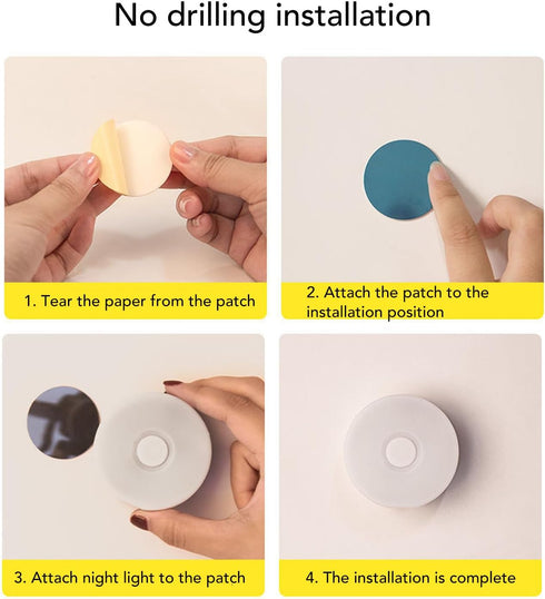 RYGVPR 3 Dimming 500mAh Colors Stepless Bedroom Sleep Light USB Rechargeable Wall Mount LED Night Light Baby Nursing