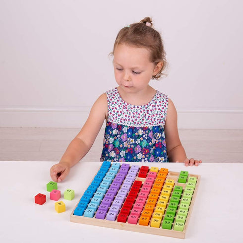 Bigjigs Toys Wooden Number Counting Tray, Educational Toys, Maths Games, Montessori Toys