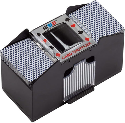 GSE Games & Sports Expert 4-Deck Automatic Card Shuffler - Battery-Operated Electric Shuffler Machines