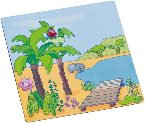 HABA Dress-up Doll Lilli Magnetic Game Box - 54 Magnet Pieces and 4 Backgrounds in a Metal Tin Sturdy