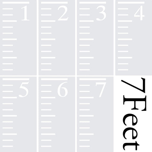 Onwon 7 Feet Kids Height Growth Chart Stencil, Reusable Ruler Template for Painting on Wood