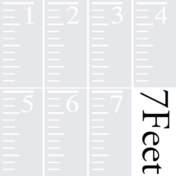 Onwon 7 Feet Kids Height Growth Chart Stencil, Reusable Ruler Template for Painting on Wood