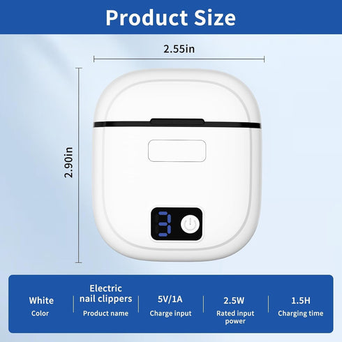 Clippers,3 Trimmer Electric Automatic Nail Clipper for Toenails Fingernailail,Smart Electric Nail Speed Gears