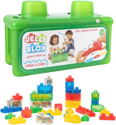 Goliath Jelly Blox Stash 'N Stack 2-in-1 Storage Case | Toddler &