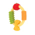 3+ Nuby Pasta Ring Teether - Months - Soft, Silicone, Multi-Textured, Easy Grip Baby Teething Toy - Natural Teething