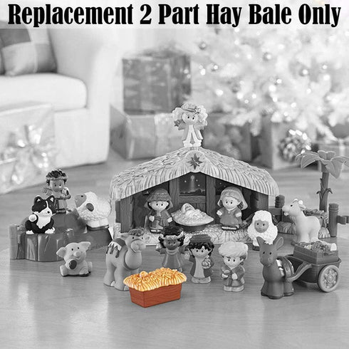 Little People Replacement Part for Fisher-Price Manger Scene - N6010, Christmas Story Playset, Replacement Hay Bale
