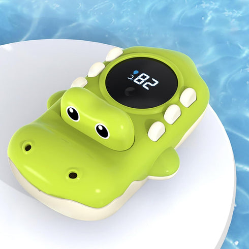 Generic Swimming Kids Temperature Gauge Bath,Crocodile LED Digital Tub Measure Water-Spraying Toy,Bathroom Water