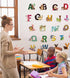 DEKOSH Animal Alphabet Kids Wall Decals - Peel & Stick Educational Stickers for Playroom Classroom