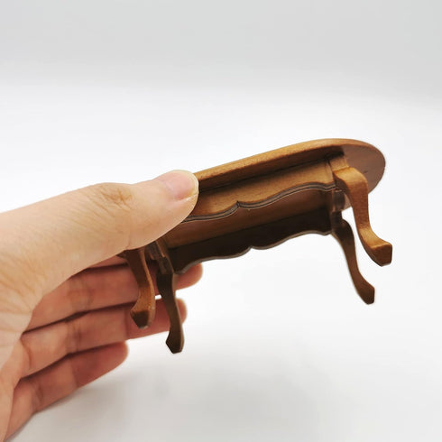 Dollhouse Decoration Accessories - 1/12 Miniature Coffee Table Furniture for Living Room Toy