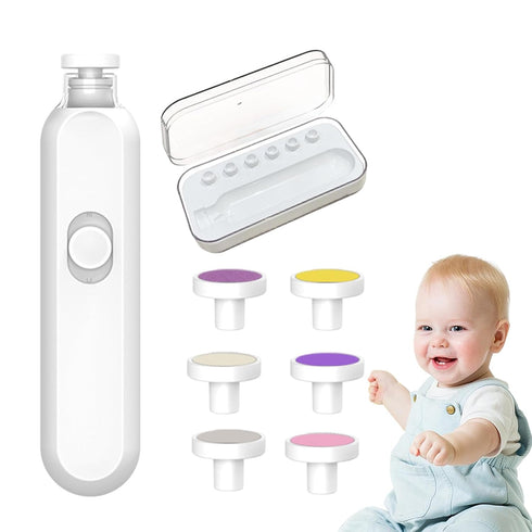 Generic Trimmer Trimmer 6 Electric Fingernail | LED Light Safe Quite File | Electric Kids Nail with Grinding Heads |