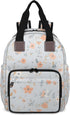 Eativisa Simple small flowers Diaper Bag Backpack-Multi-functional mother and baby bag Thermal compartment