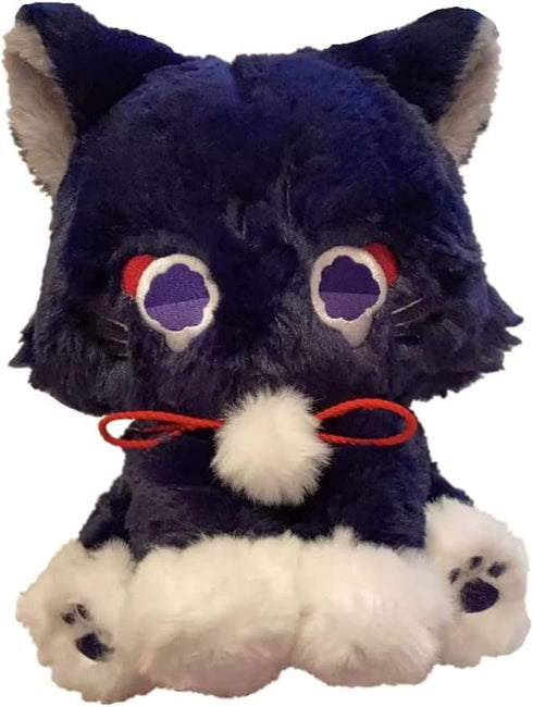 9'' Cat Plush Anime Scaramouche Wanderer Cat Stuffed Animal - Cute Soft Plushie Gift for Kids Xmas